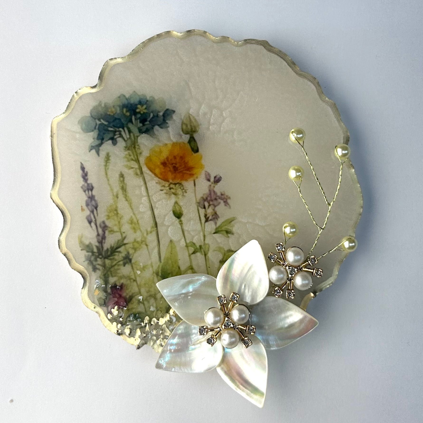Handcrafted Resin coin Platter | Gifting Tray by Purperellaa