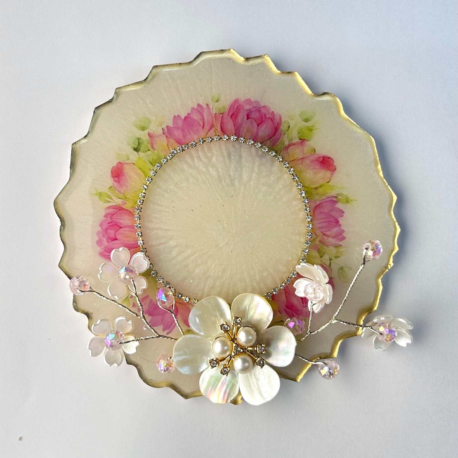Floral Resin Coin Platter | Shagun Gifting Tray