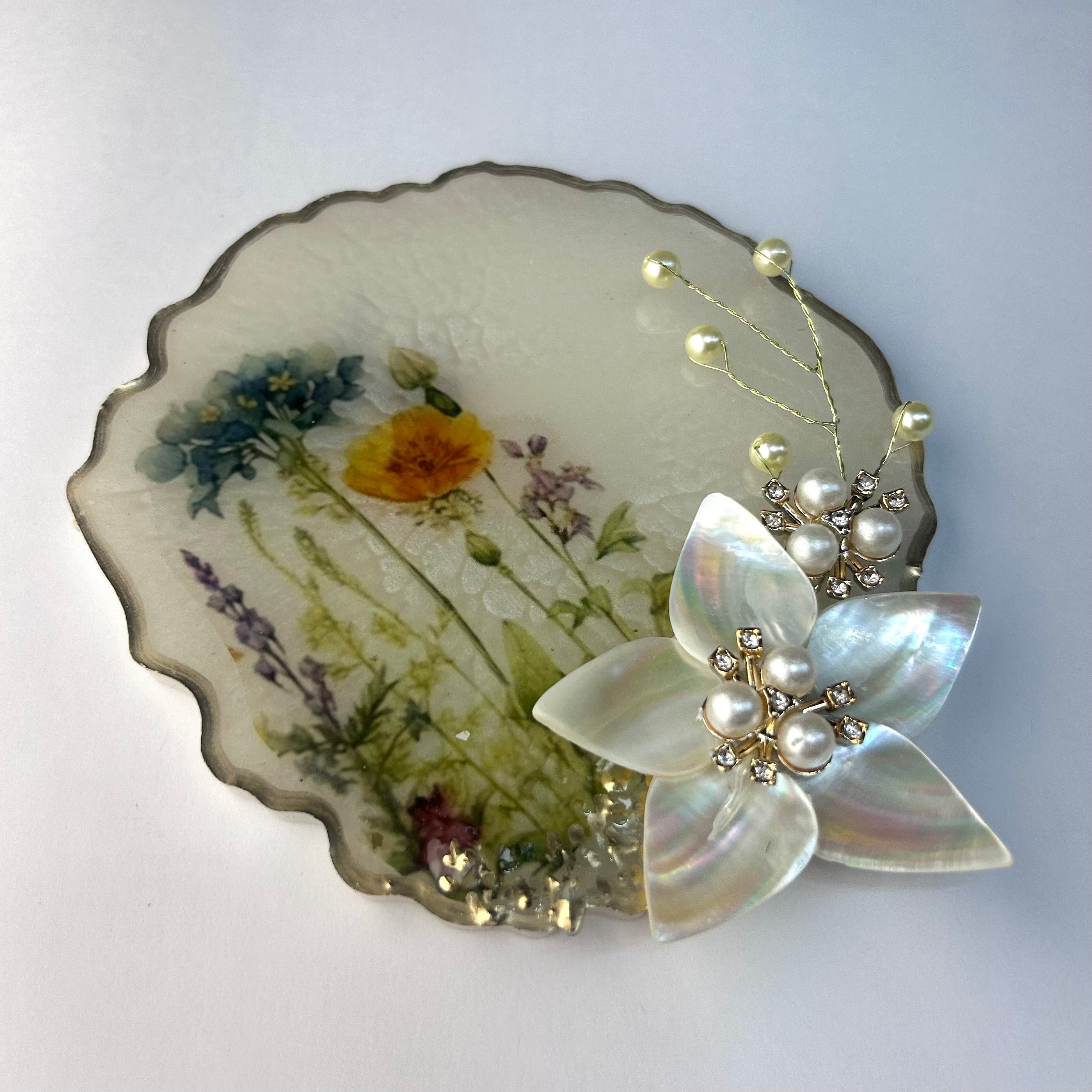 Handcrafted Resin coin Platter | Gifting Tray by Purperellaa
