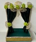Luxury Handcrafted Mehndi Platter | Vibrant Mehndi Decor Platter  | Traditional Floral Henna Tray