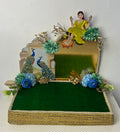 Luxury Handcrafted Mehndi Platter | Vibrant Mehndi Decor Platter  | Traditional Floral Henna Tray