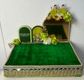 Luxury Handcrafted Mehndi Platter | Vibrant Mehndi Decor Platter  | Traditional Floral Henna Tray