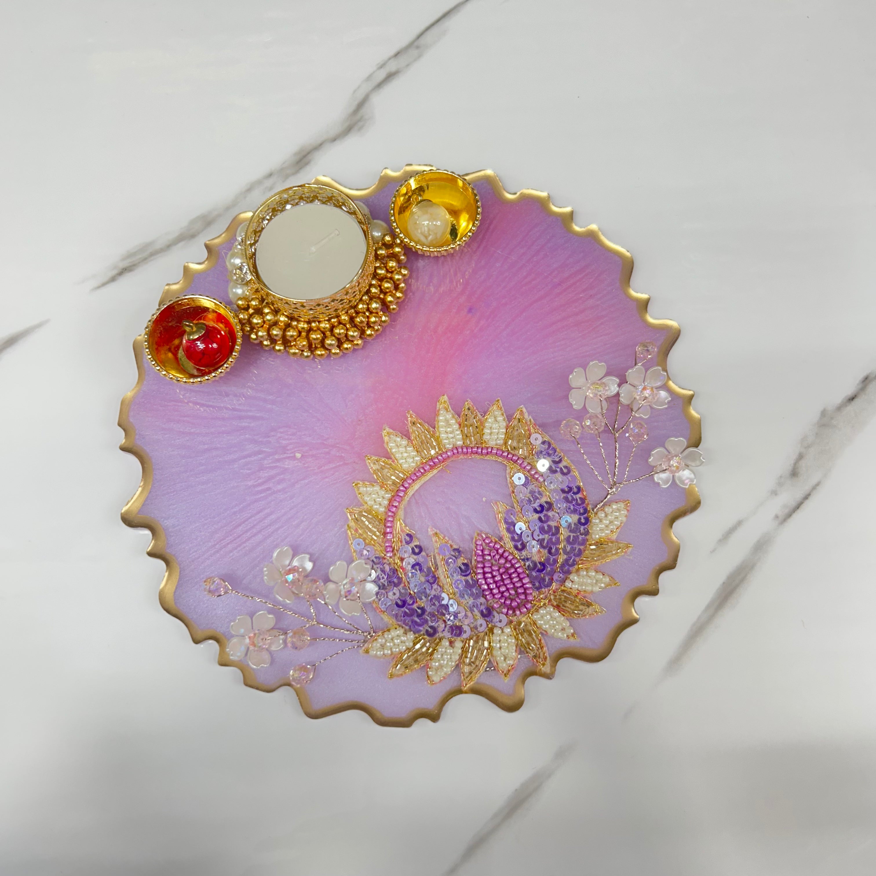8 inch Resin Tilak Thali