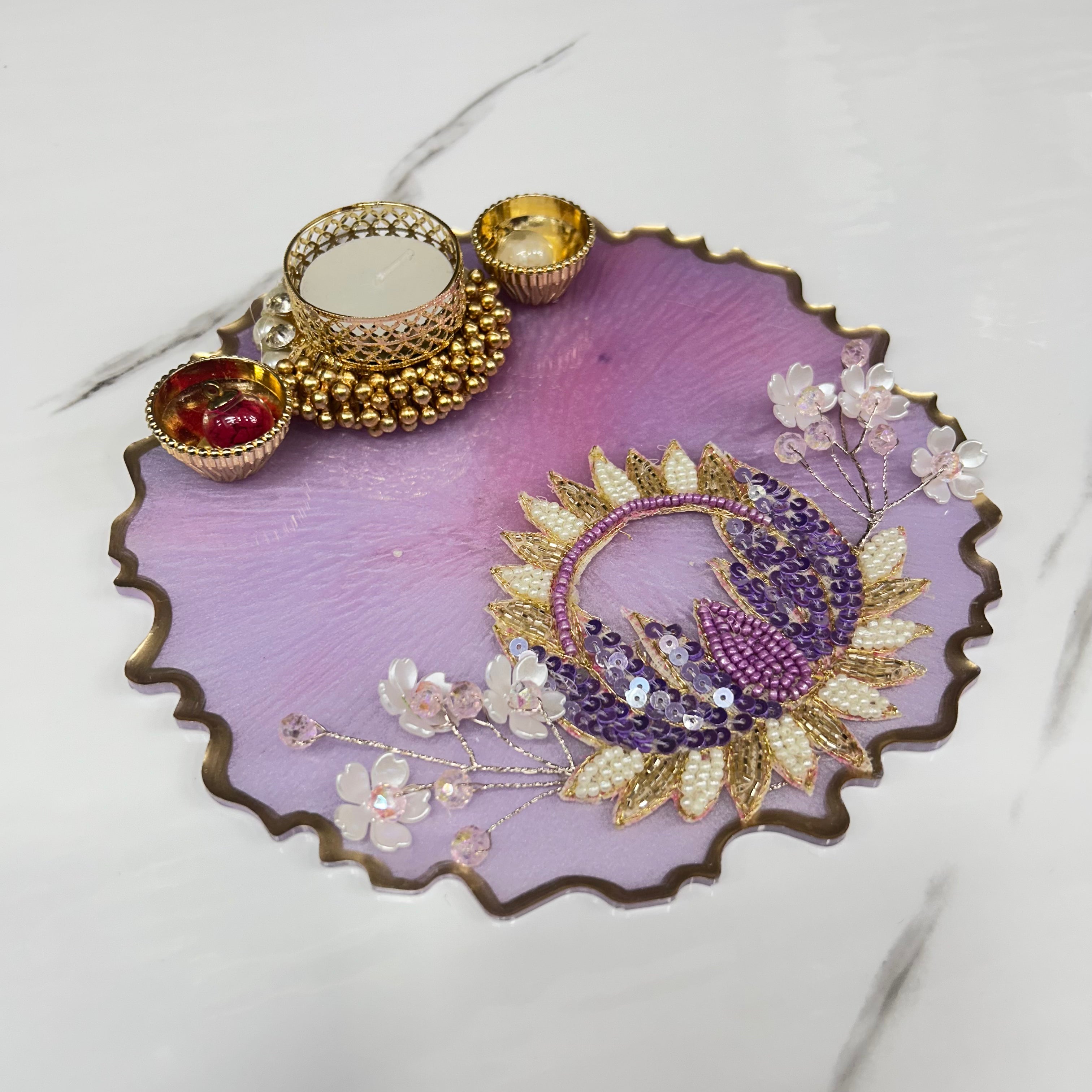 8 inch Resin Tilak Thali